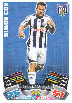 Simon Cox West Bromwich Albion 2011/12 Topps Match Attax #324